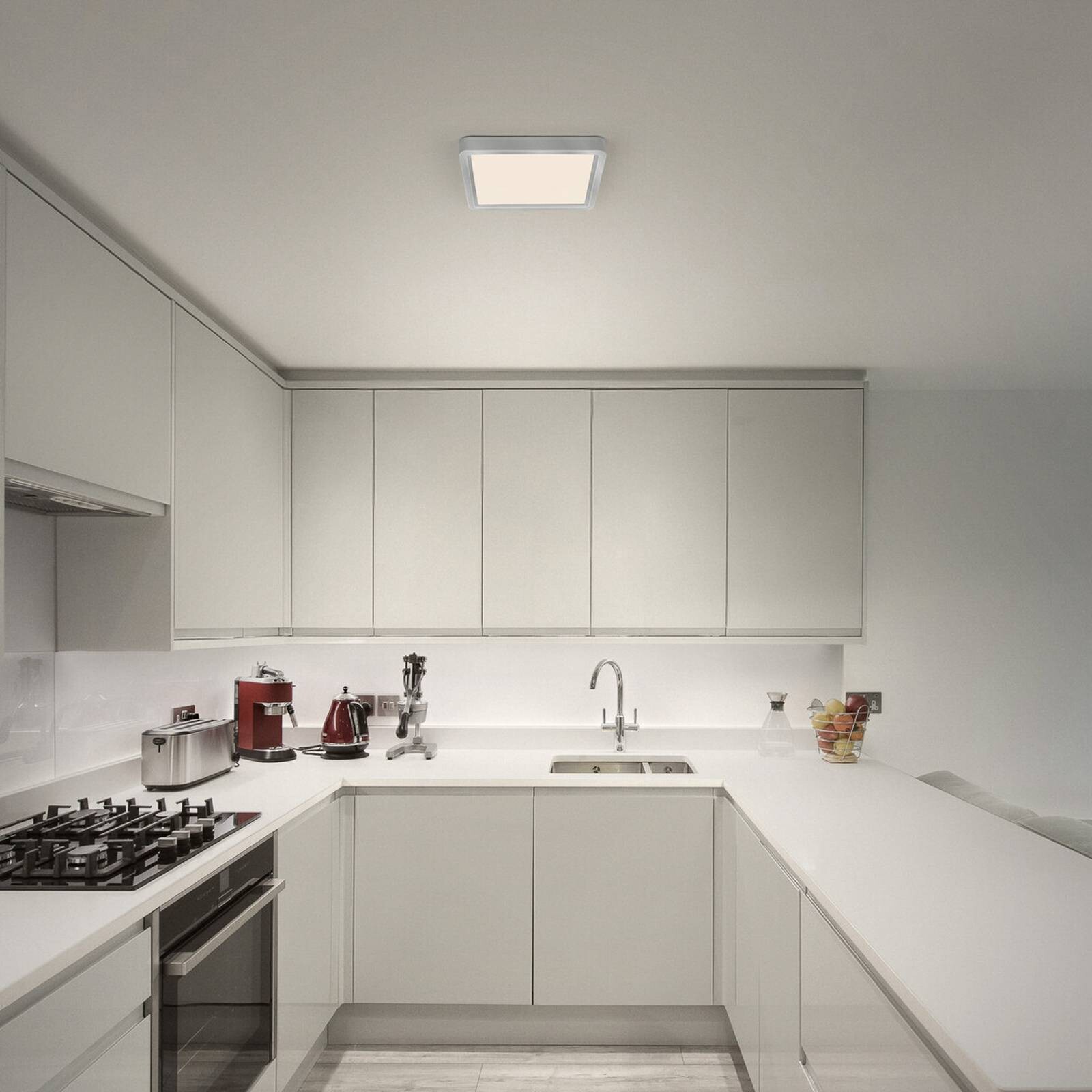 Stropné LED svetlo OSRAM ORBIS QUICKFIX 32 x 32 cm, strieborné, clickdim