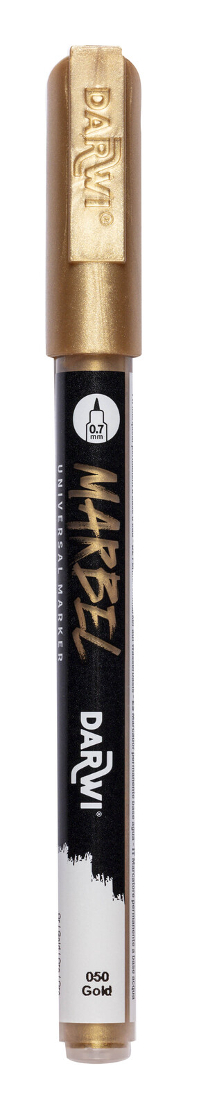 DARWI MARBEL - Univerzálna akrylová fixka (0,7 mm) 0,7 mm hrot, 050 - gold (zlatá), 1 ks