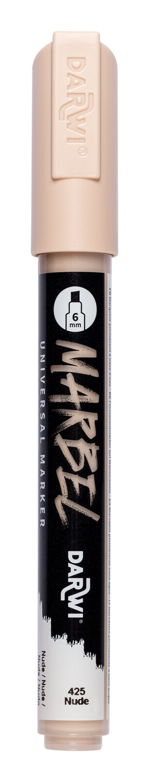 DARWI MARBEL - Univerzálna akrylová fixka (6 mm) 6 mm hrot, 425 - nude (telová), 1 ks