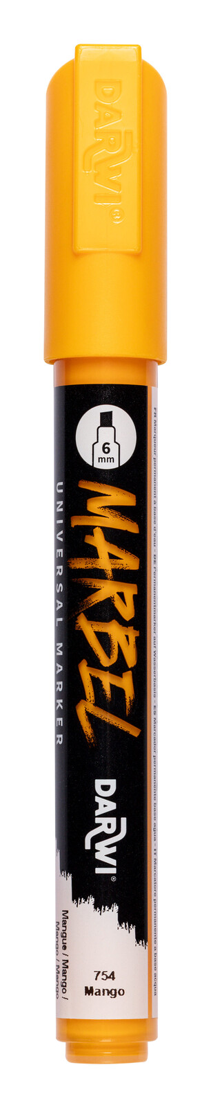 DARWI MARBEL - Univerzálna akrylová fixka (6 mm) 6 mm hrot, 754 - mango, 1 ks