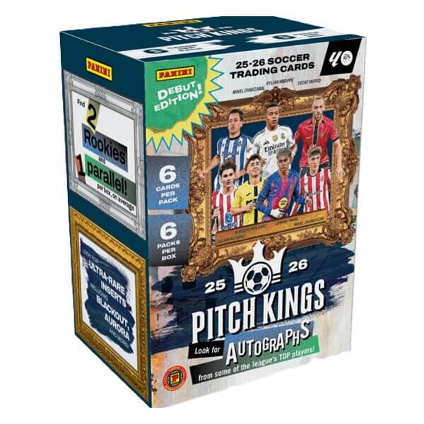 Panini 2025–2026 Panini Pitch Kings Soccer International Blaster Box – futbalové karty