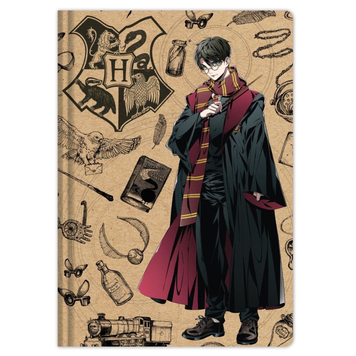 Bluesky Harry Potter Blok s perom Navy & Gold