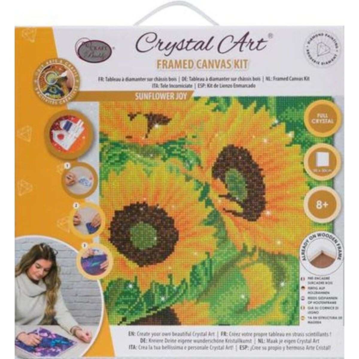 Craft Buddy Crystal Art plátno Slnečnica