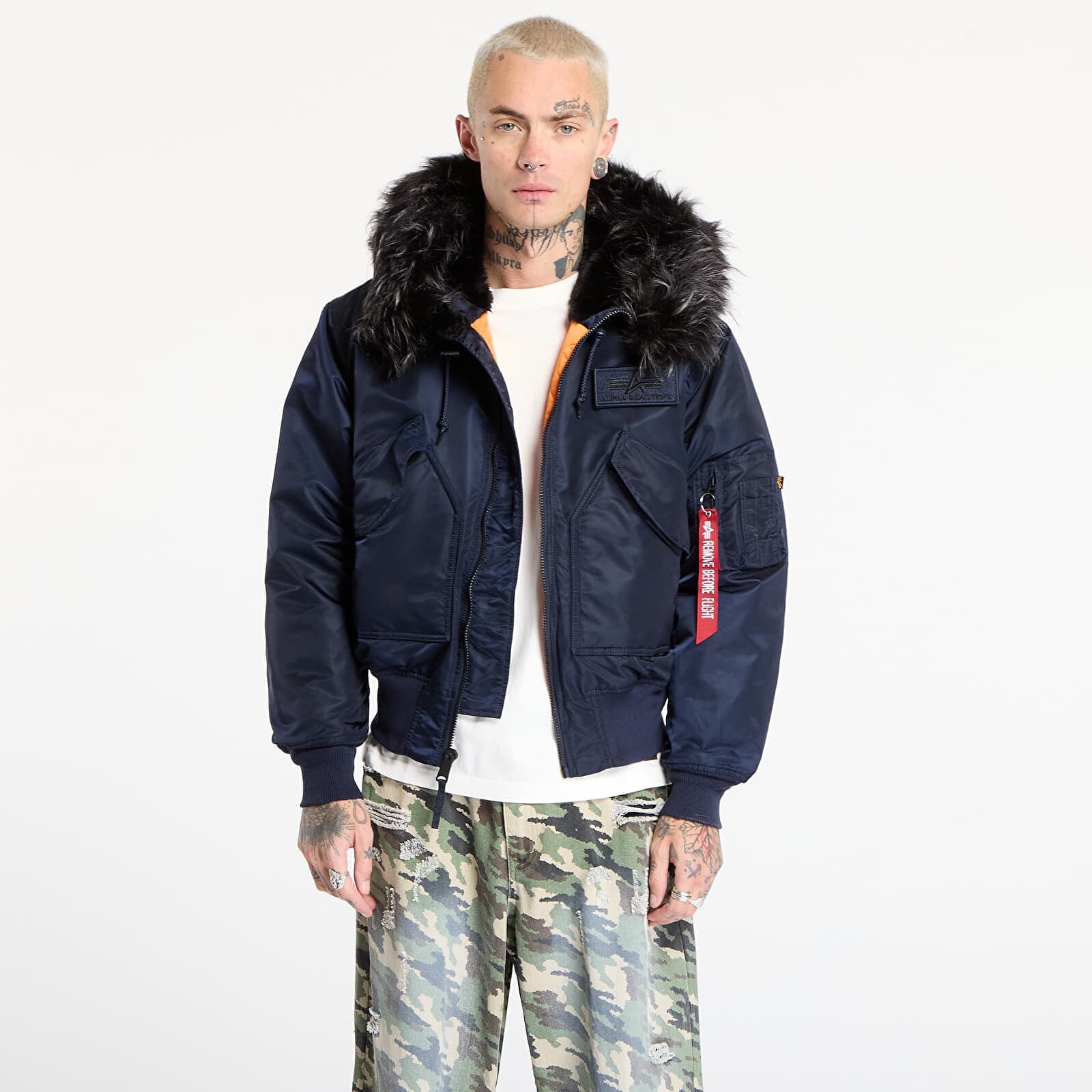 Bunda Alpha Industries 45/P Hooded Custom Ultra Navy XXL