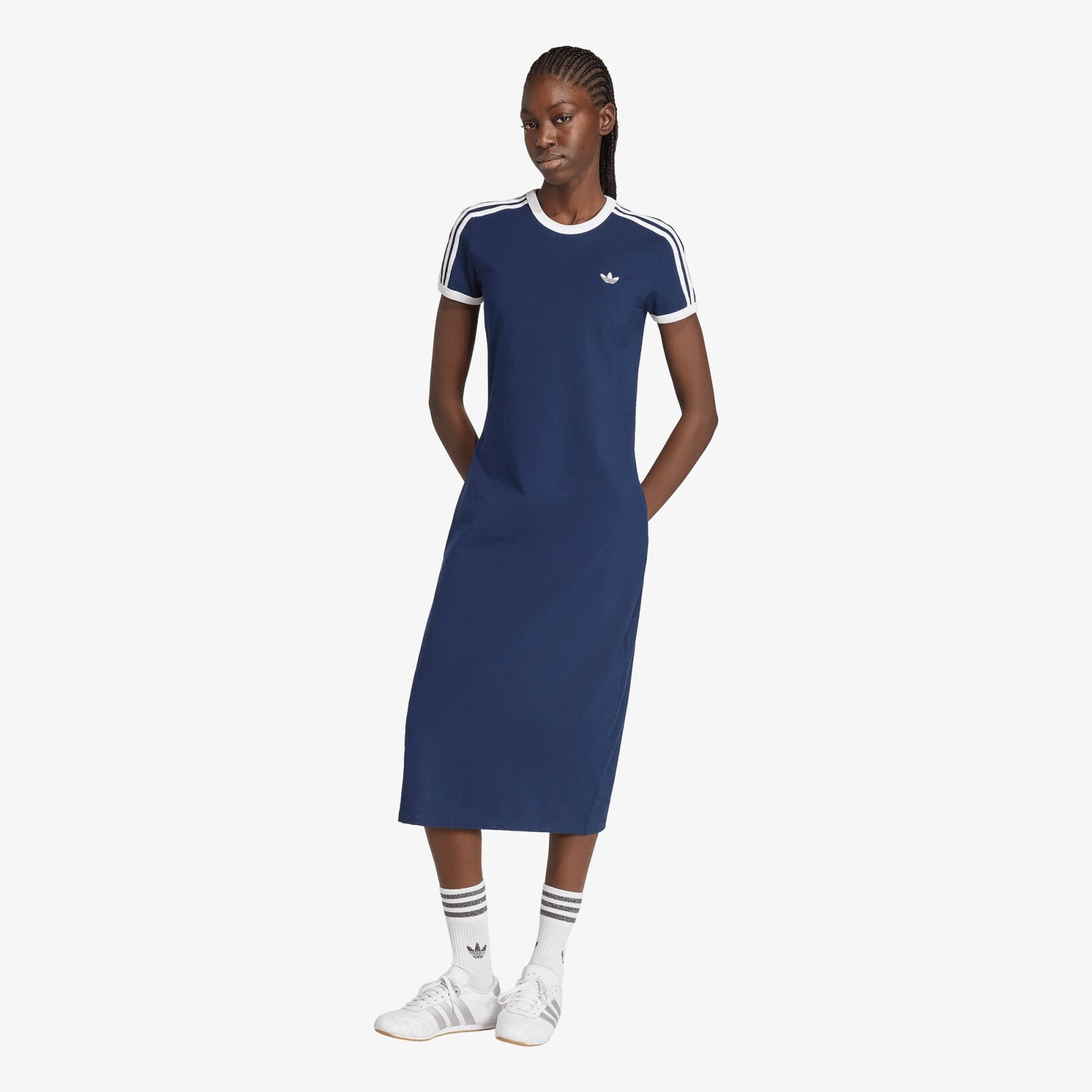 Oblečenie adidas 3 Stripes Dress (slim) Night Indigo/ White L