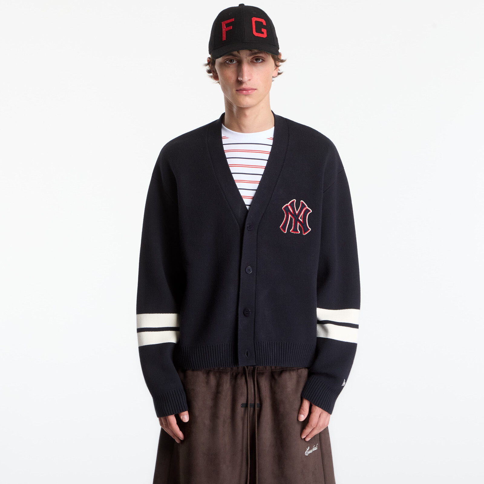Svetr New Era MLB Knit Cardigan New York Yankees UNISEX Navy L