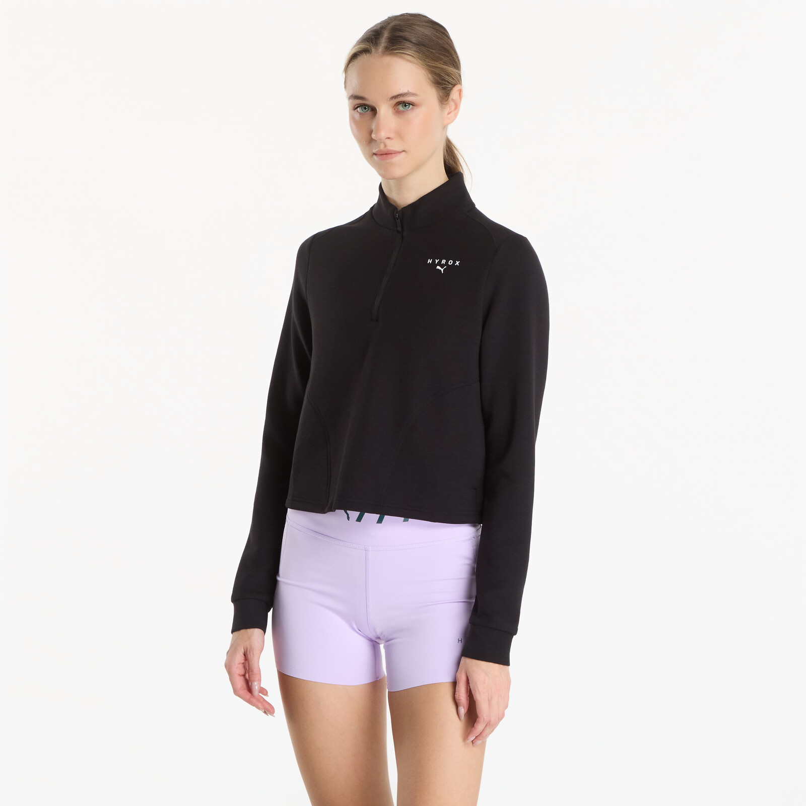 Mikina Puma W Puma X Hyrox Cloudspun 1/4 Zip Puma Black L