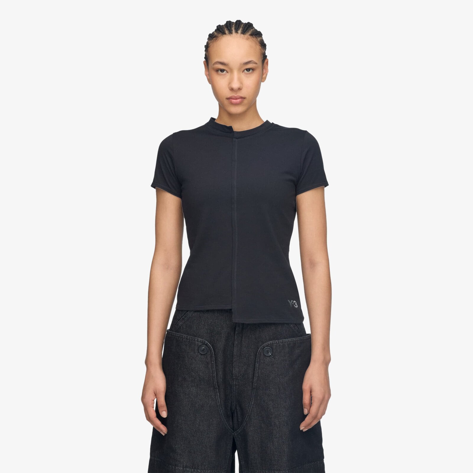 Tričko Y-3 Fitted Short Sleeve Tee Black S
