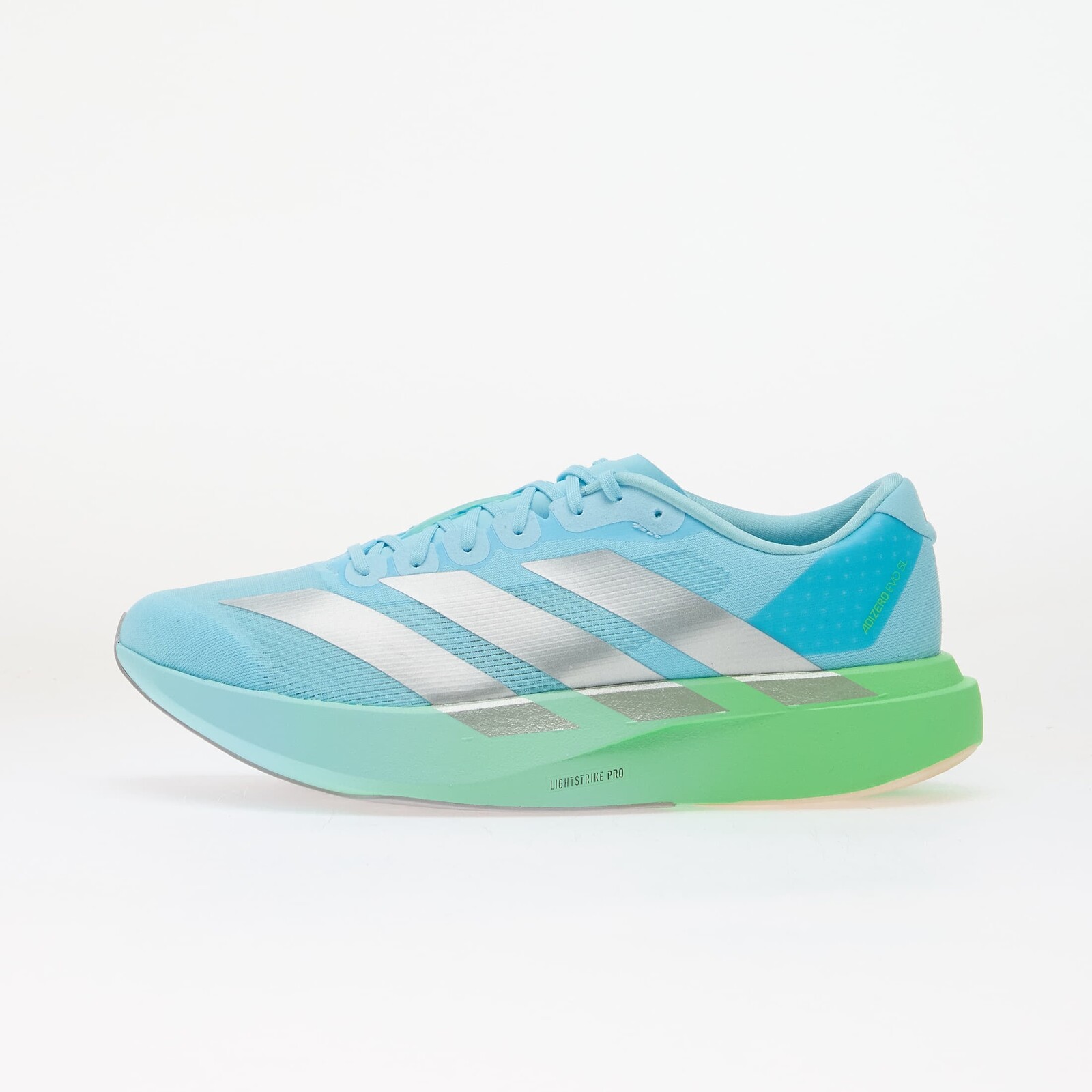 Tenisky adidas Adizero EVO SL LIGHTSTRIKEPRO Bliss Blue/ Silver Met./ Screaming Green EUR 41 1/3