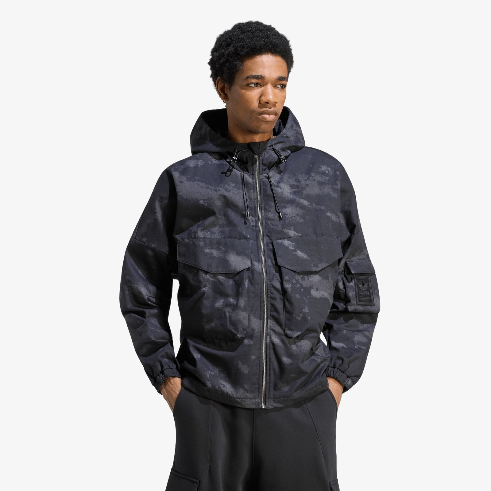 Vetrovka adidas Camo Jacket Black XL