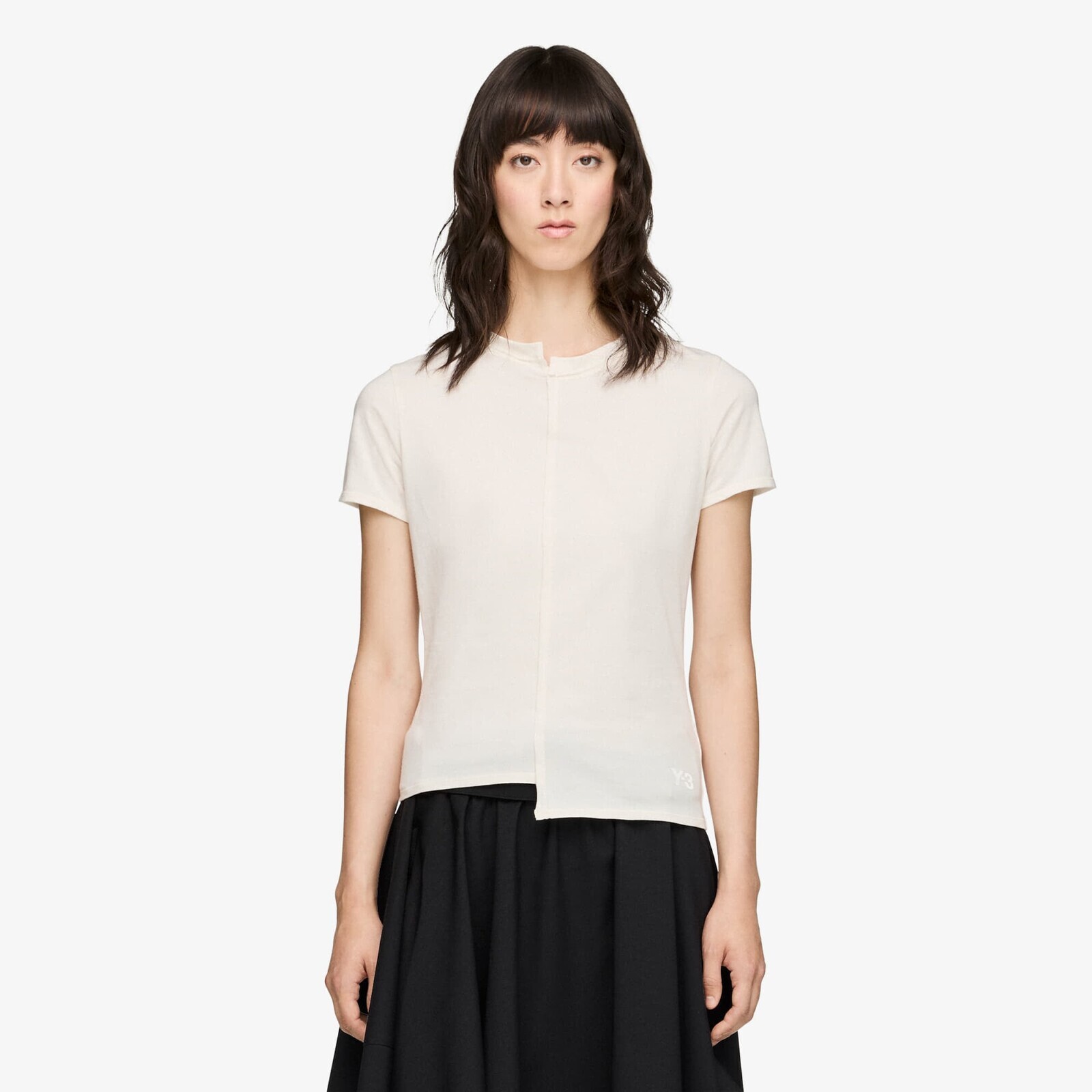Tričko Y-3 Fitted Short Sleeve Tee Chalk White S