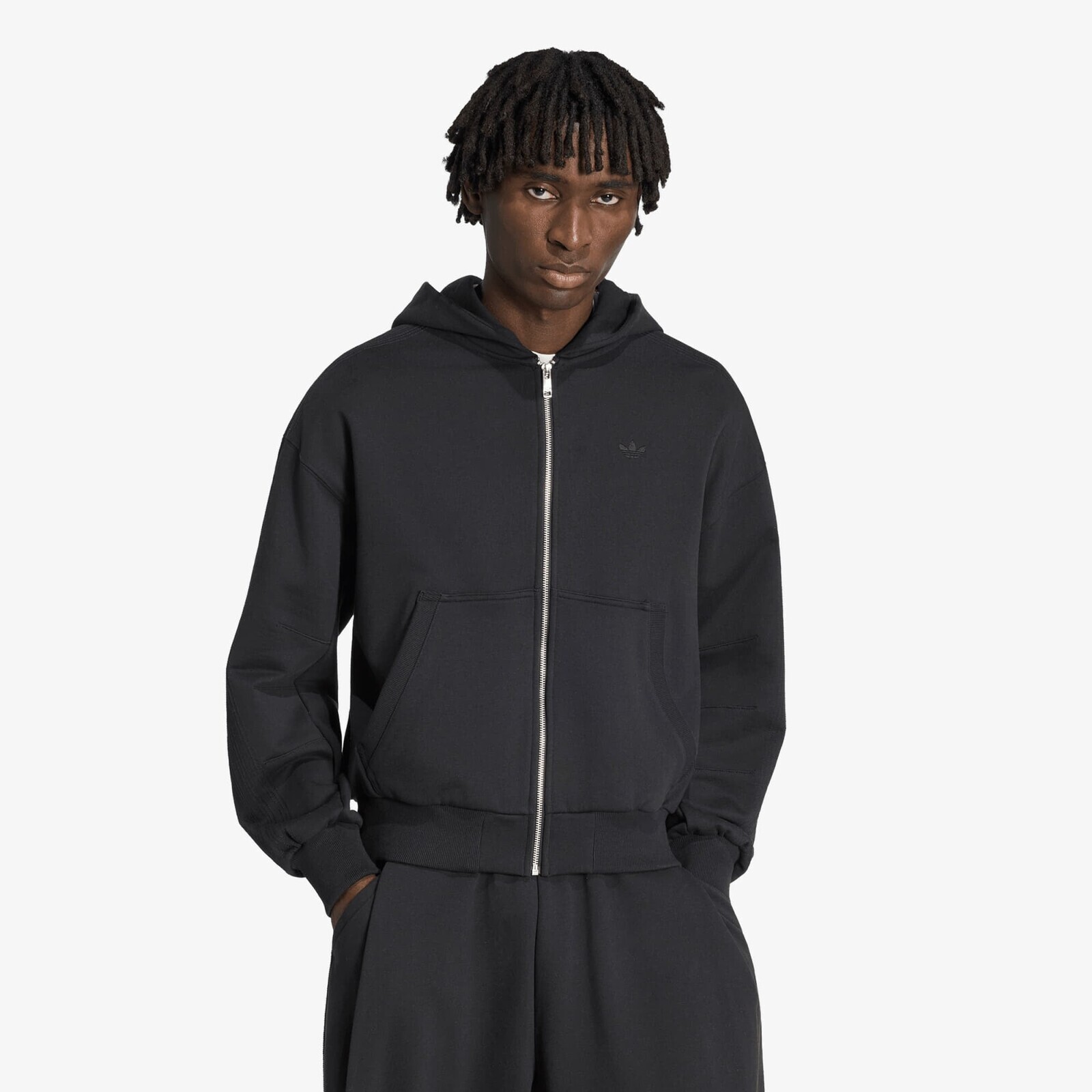 Mikina adidas Premium Essentials Cropped Full Zip Black S