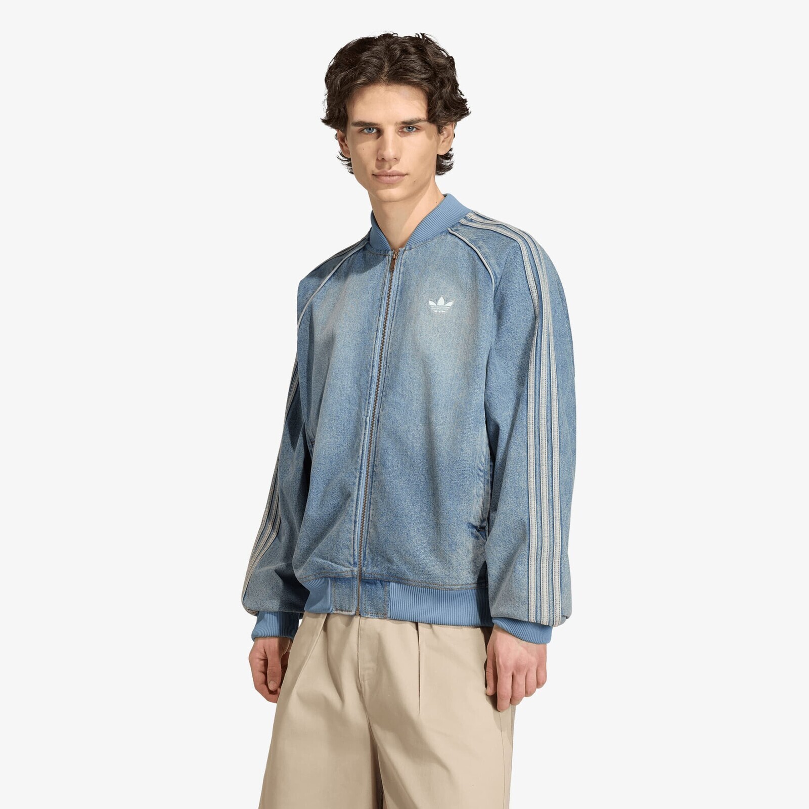 Bunda adidas SST Adicolor Denim Tracktop Worn Blue Denim XL