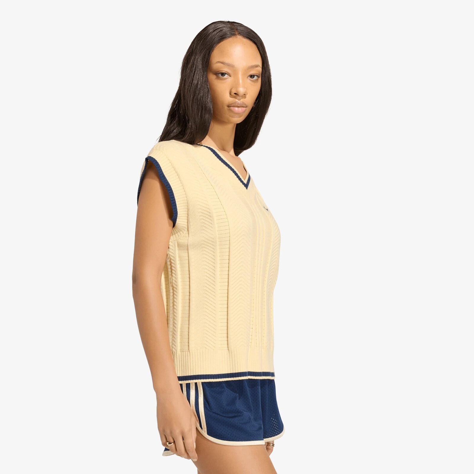 Vesta adidas Cable Knit Vest UNISEX Warm Vanilla M