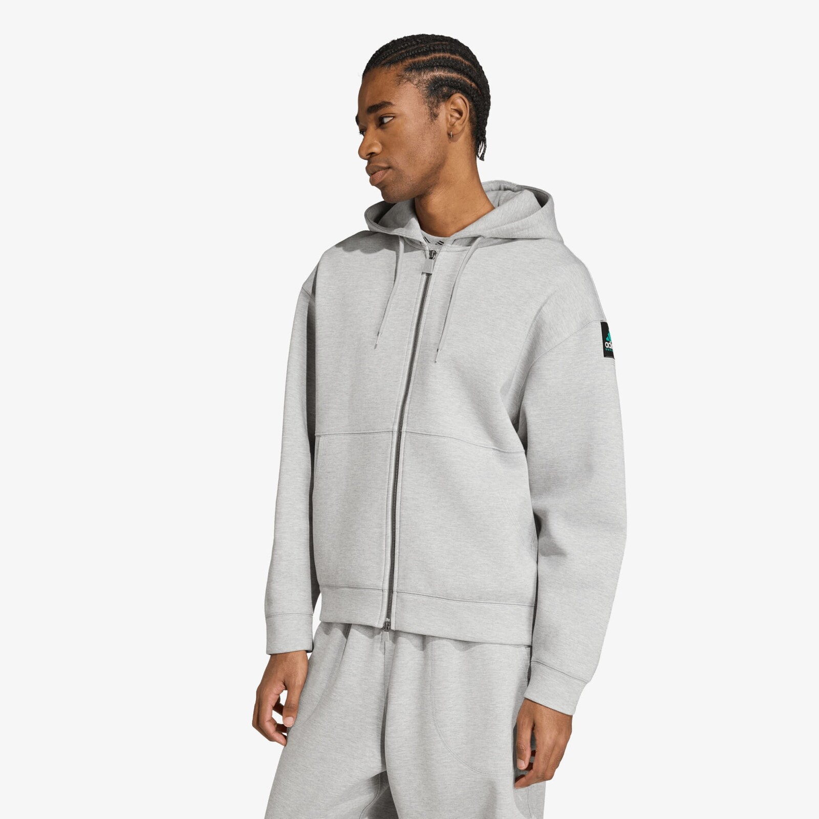 Mikina adidas Spacer Full Zip Hoodie Medium Grey Heather S