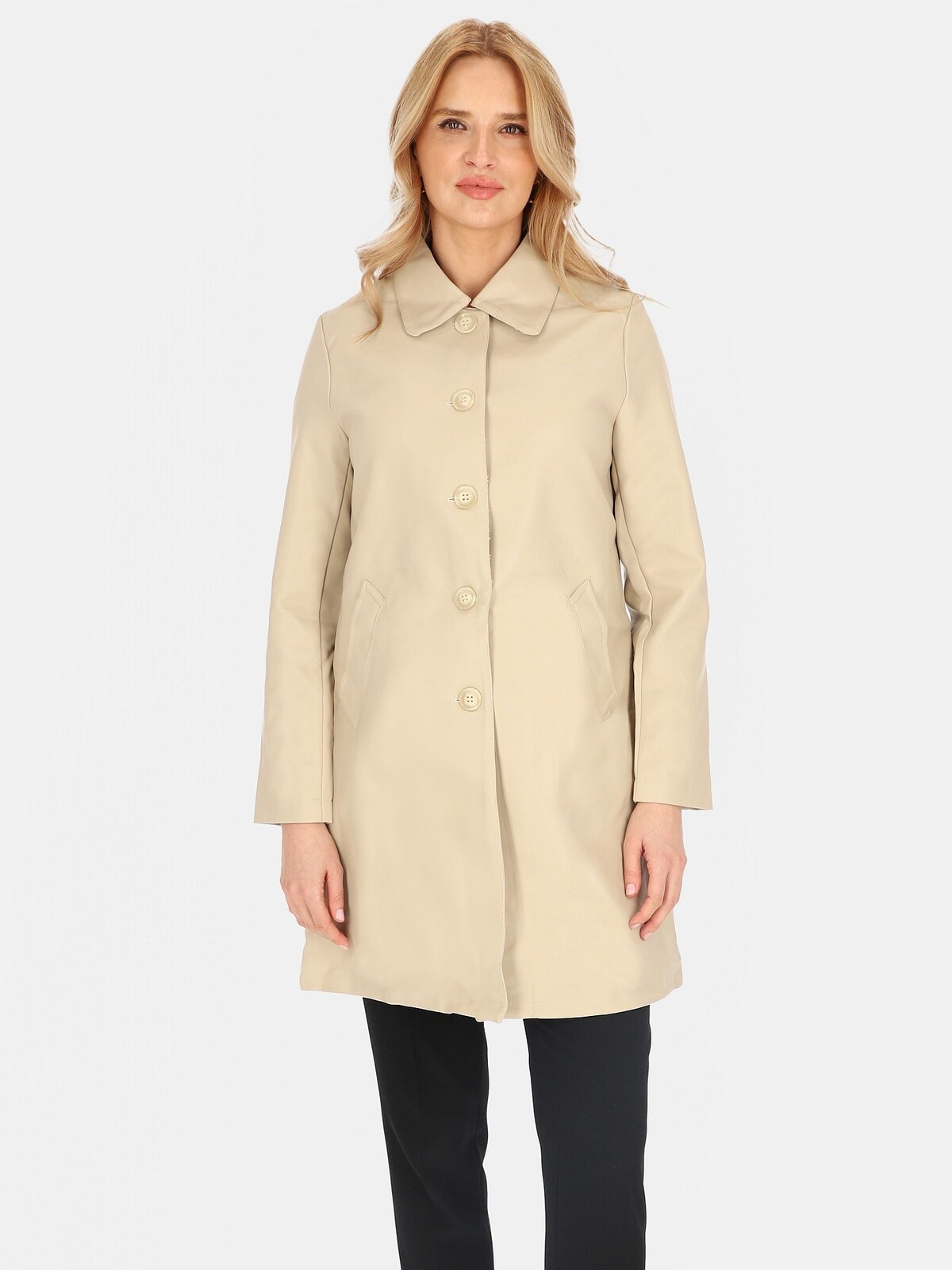PERSO Woman's Lady's coat made of soft faux leather