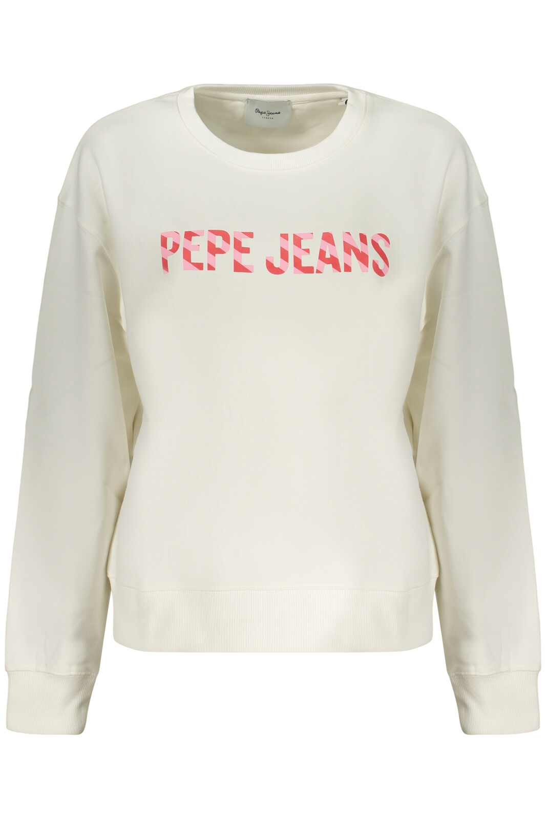 Biela mikina Pepe Jeans bez kapucne