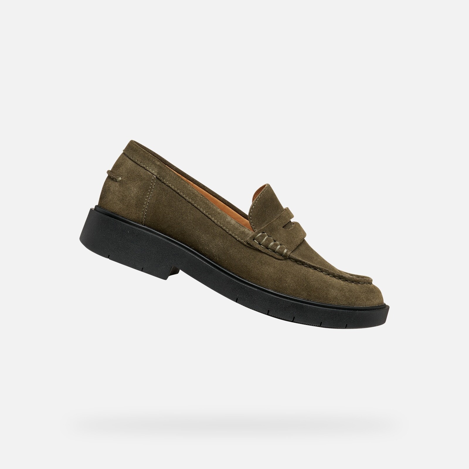Khaki dámske mokasíny Geox Spherica Ec1