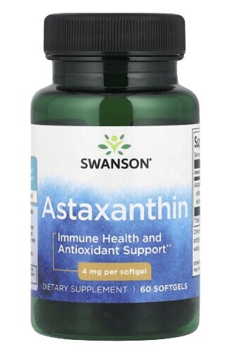 Swanson astaxanthin 60 softgel kapslí