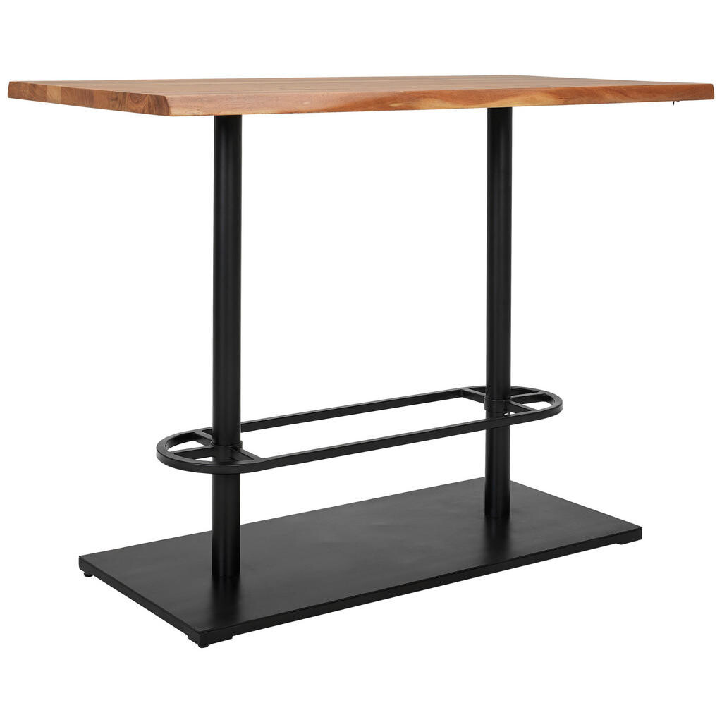 Linea Natura BAROVÝ STÔL, akácia, čierna, farba akácie, 140/75/105 cm