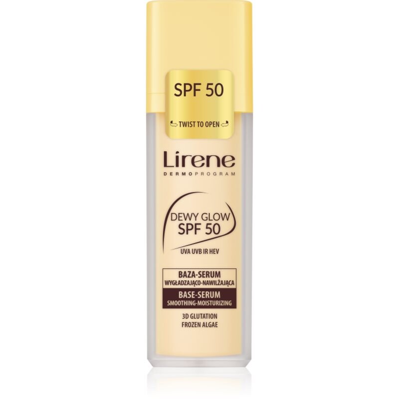 Lirene Base Dewy Glow rozjasňujúce podkladové sérum SPF 50 30 ml