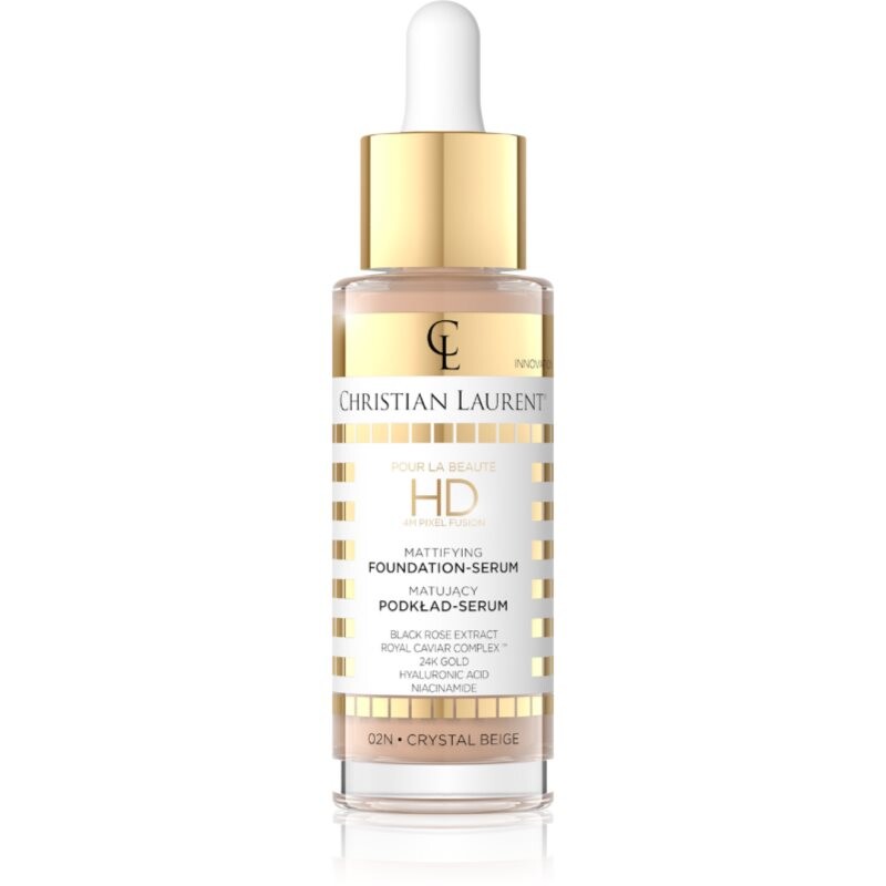 Christian Laurent Pour La Beauté HD 4M Pixel Fusion rozjasňujúce podkladové sérum na tvár odtieň 02 Crystal Beige 32 ml