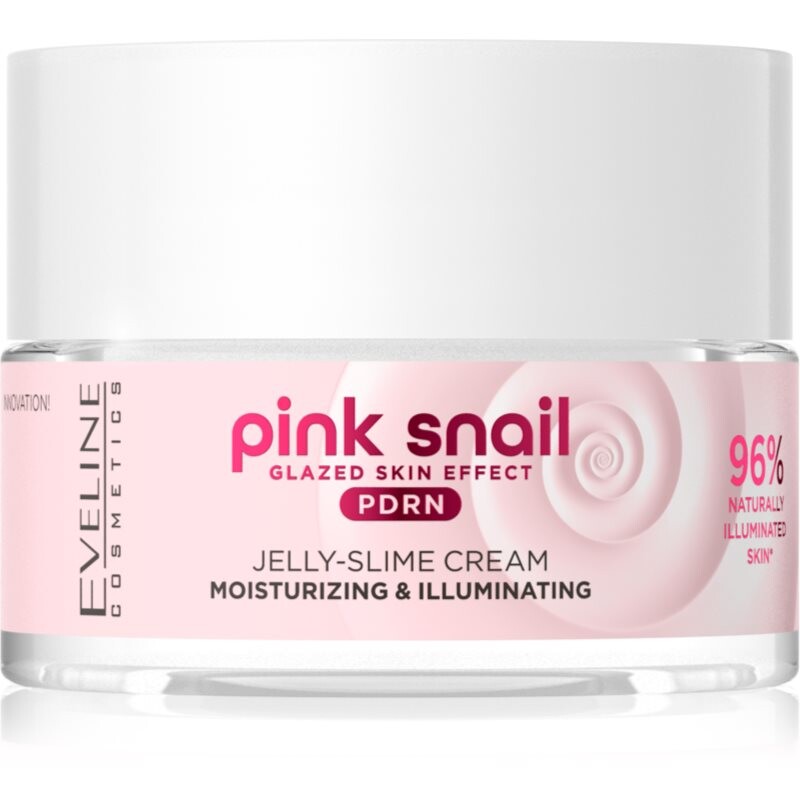 Eveline Cosmetics Pink Snail Glazed Skin Effect rozjasňujúci krém 50 ml