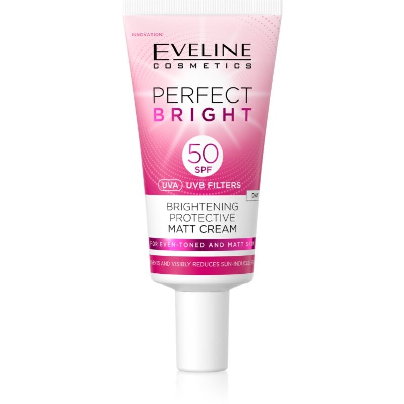 Eveline Cosmetics Perfect Bright SPF 50 ochranný zmatňujúci krém na tvár SPF 50 30 ml