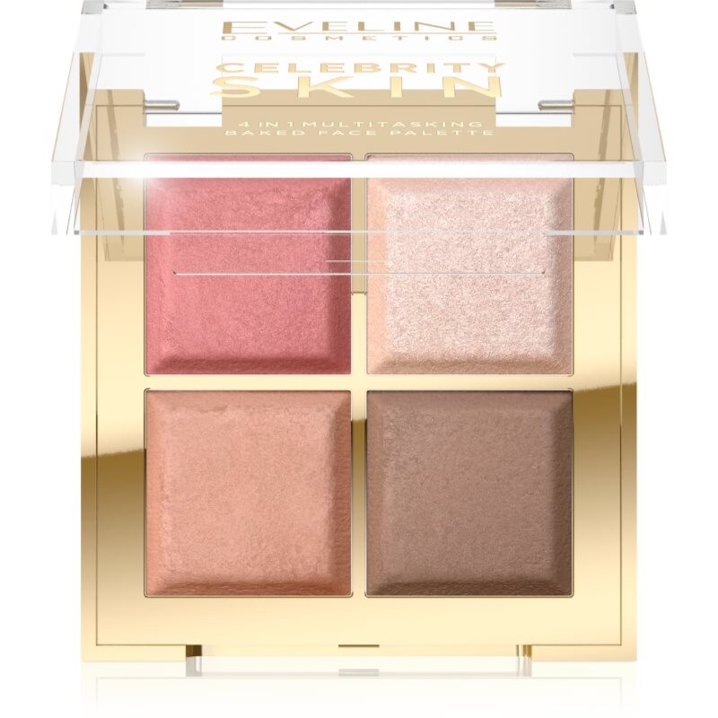 Eveline Cosmetics Celebrity Skin kontúrovacia paletka na tvár 4 v 1 16 g