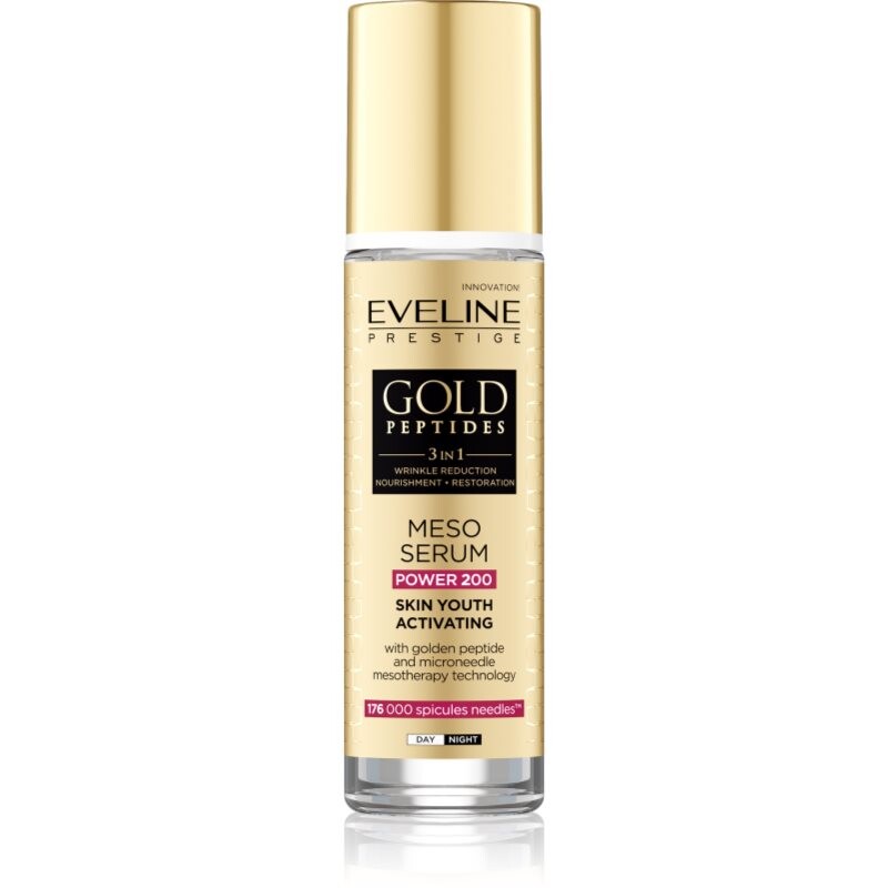 Eveline Cosmetics Gold Peptides 3 in 1 aktivačné sérum pre mladistvý vzhľad 30 ml