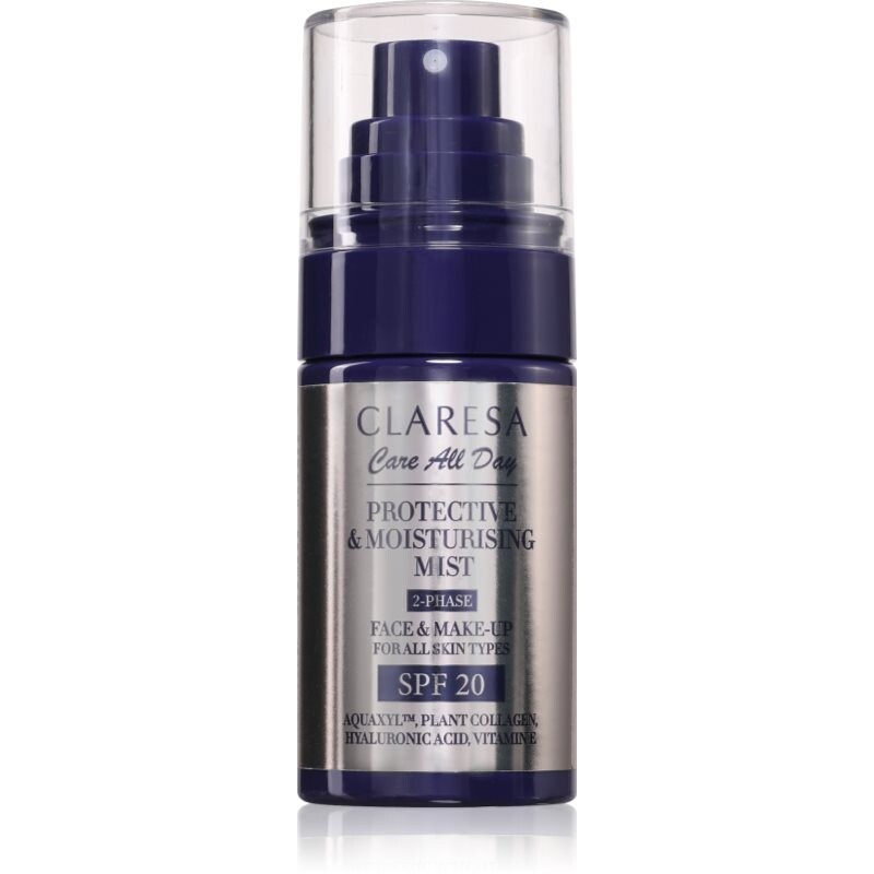 Claresa Care All Day Protective & Moisturising Mist fixačný sprej na make-up s hydratačným účinkom SPF 20 50 ml