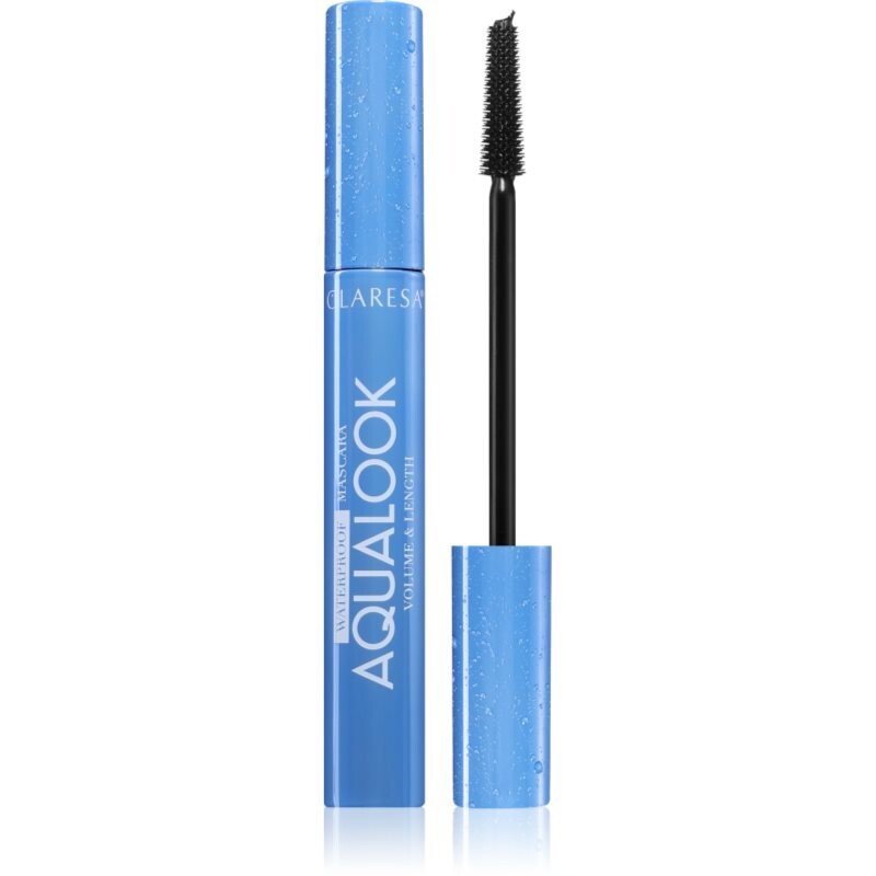 Claresa Aqualook Waterproof Mascara vodeodolná riasenka pre predĺženie rias odtieň Black 8 g