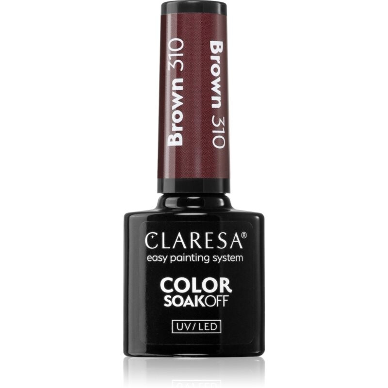 Claresa SoakOff UV/LED Color Brown gélový lak na nechty odtieň 310 5 g