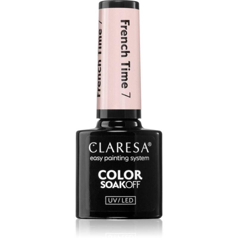 Claresa SoakOff UV/LED Color French Time gélový lak na nechty s použitím UV/LED lampy odtieň 7 5 g