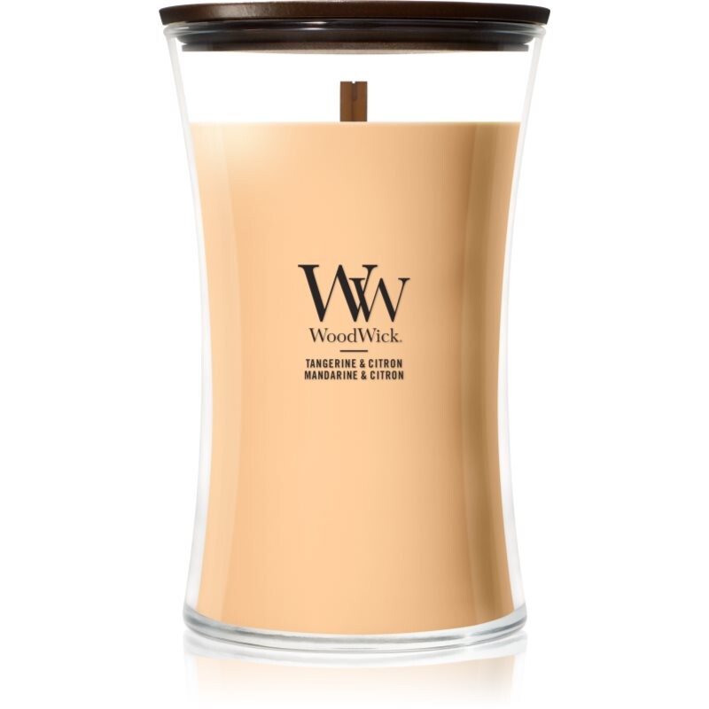 Woodwick Tangerine & Citron vonná sviečka s dreveným knotom 610 g