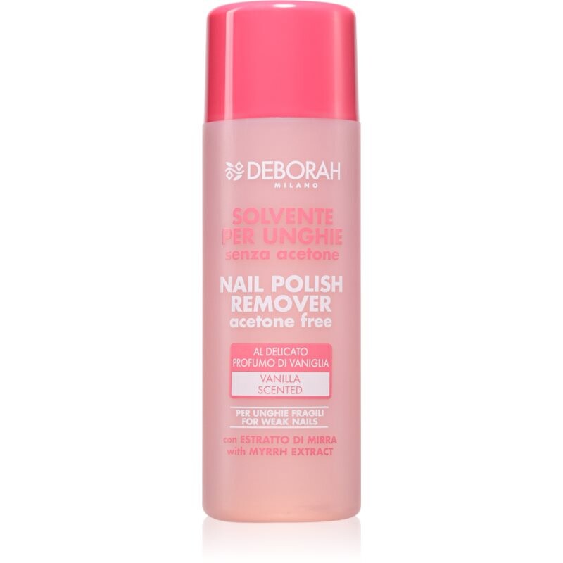 Deborah Milano Nail Polish Remover odlakovač na nechty bez acetónu s vanilkovou vůní 120 ml