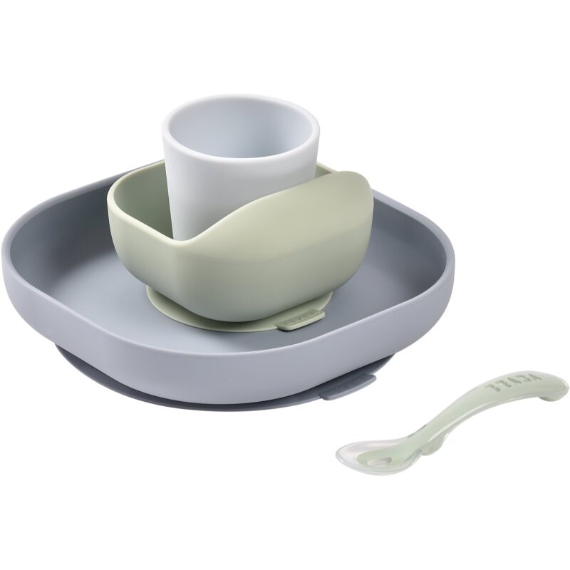 Beaba 4-Piece Silicone Dinner Set jedálenská sada Pebble 4m+