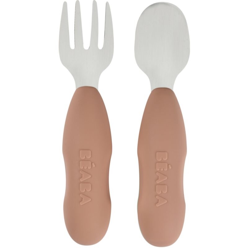 Beaba Stainless Steel Pre-Cutlery príbor Praline 10m+ 2 ks