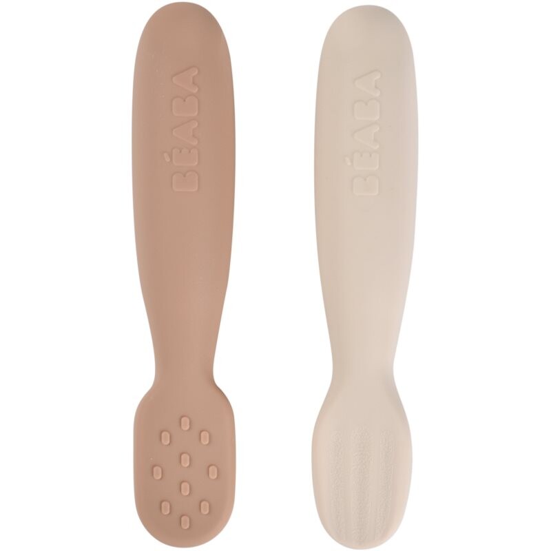 Beaba Silicone Pre-Spoons 2 Pack lyžička Praline / Clay 4m+ 2 ks