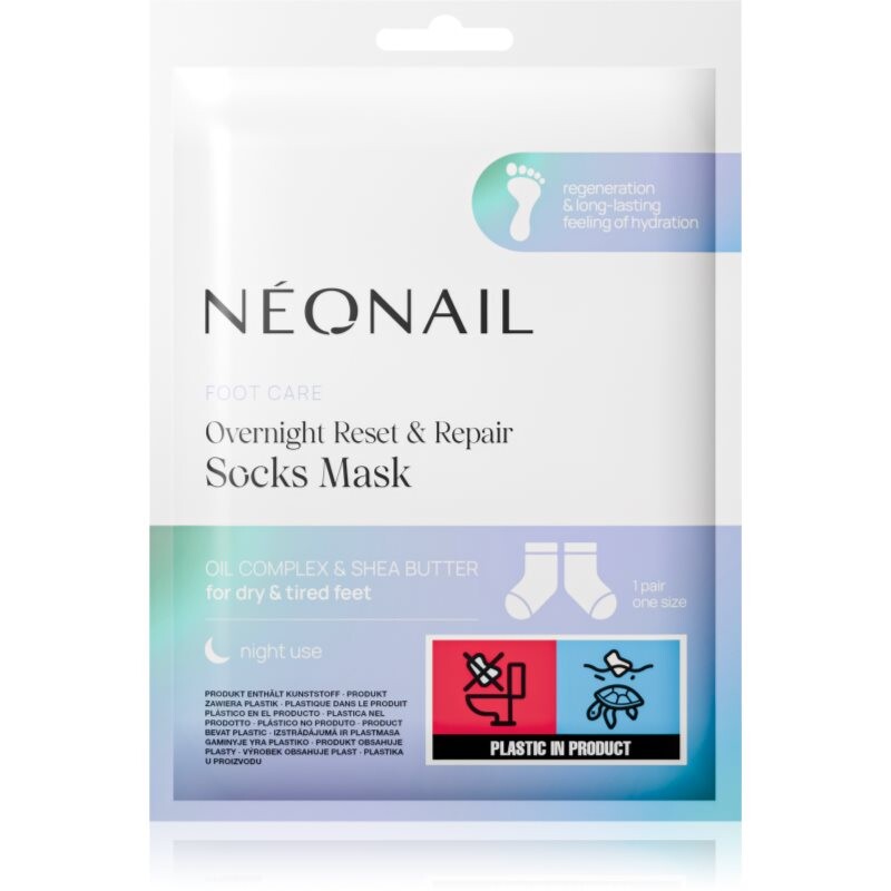 NEONAIL Foot Care Overnight Reset & Repair Socks Mask regeneračná maska na chodidlá vo forme ponožiek na noc 1 pár