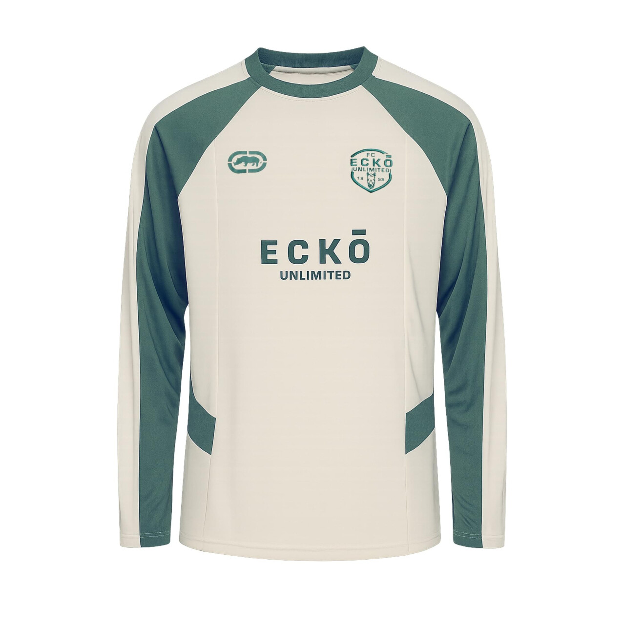 Tričko s dlhým rukávom Ecko Unltd. TrainingTwo Longsleeves - béžové-zelené, S