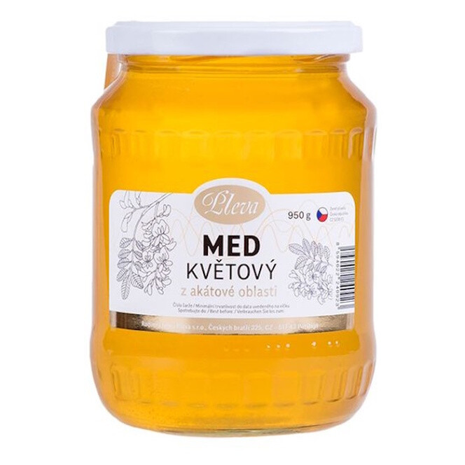 PLEVA Med kvetový z agátovej oblasti 950 g