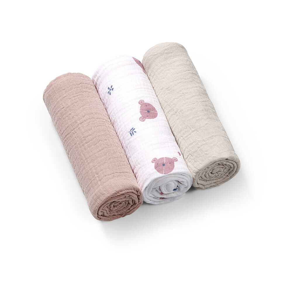 BABYONO Plienky mušelínové super soft grey 70 x 70 cm 3 kusy