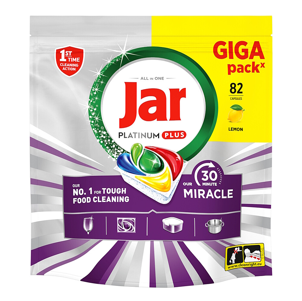 JAR Platinum plus s 30 Minute Miracle kapsule do umývačky riadu 82ks