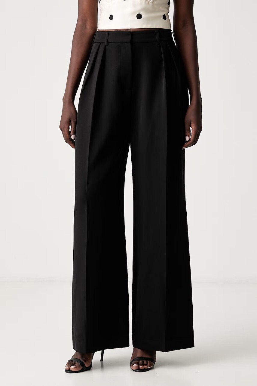 Le Privé nohavice wide leg dámske VIOLA TROUSERS NOIR