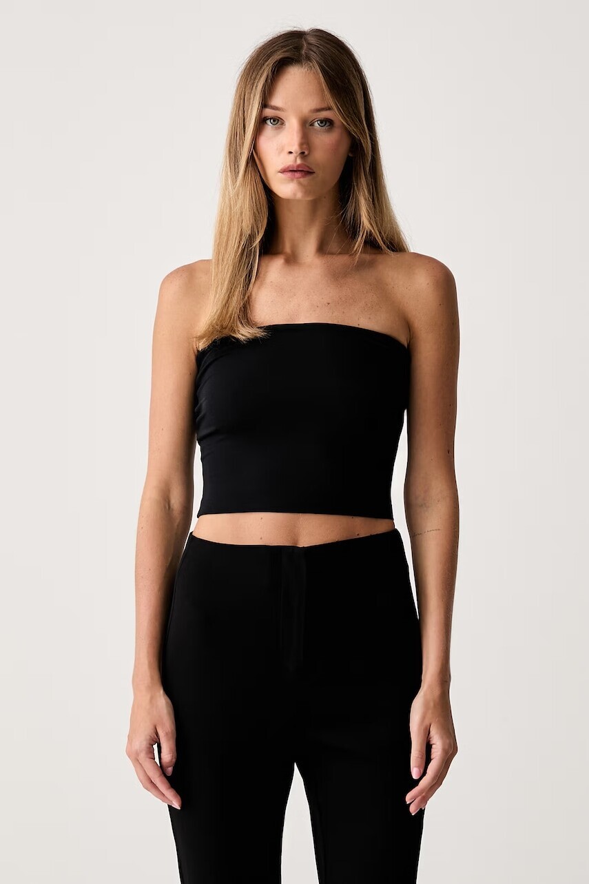 Le Privé top dámsky z modalu ZAHA BANDEAU TOP NOIR