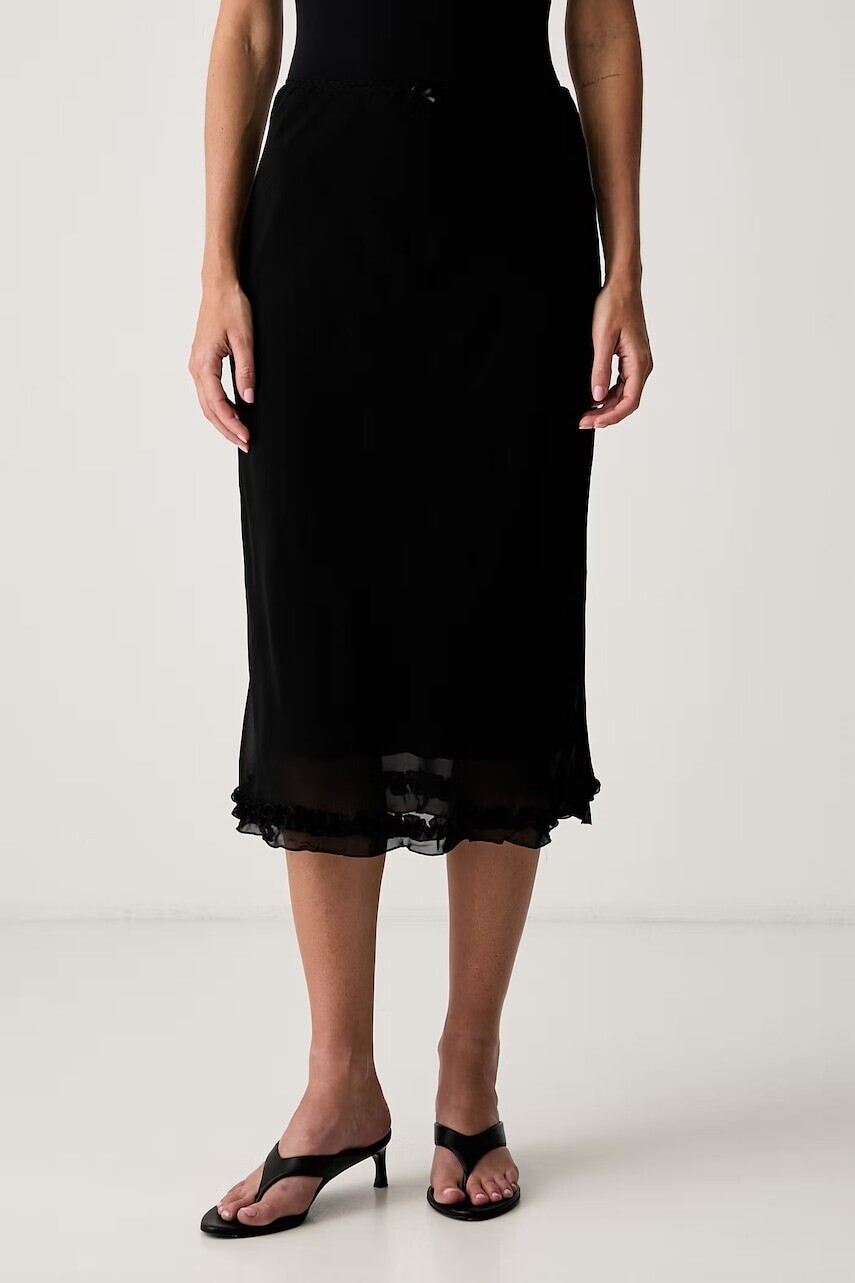 Le Privé sukňa z viskózy MELISSA SKIRT NOIR