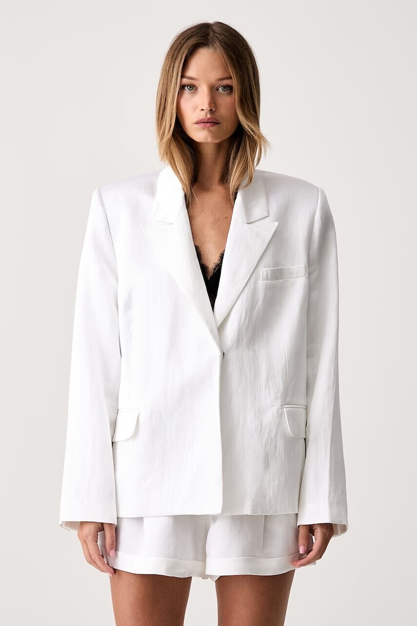 Le Privé sako dámske s viskózou FRANCOISE BLAZER BLANC
