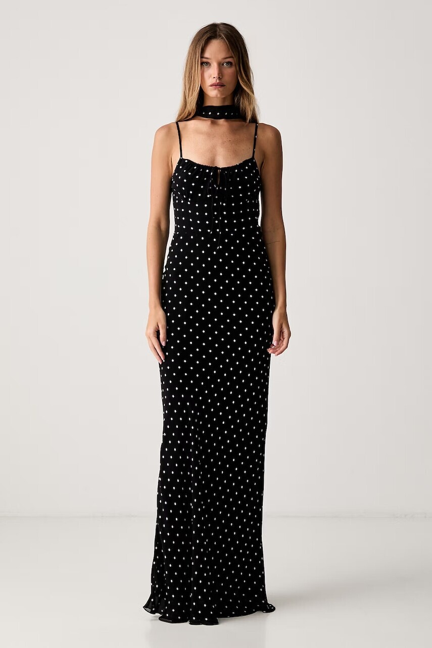 Le Privé šaty z viskózy ROSELINE CHIFFON DOTS