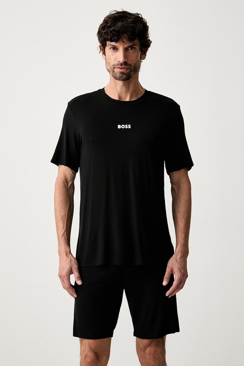 BOSS pyžamo pánske z viskózy Pique Short